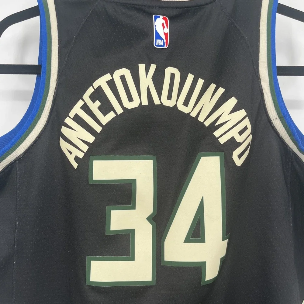 Milwaukee Bucks Jordan Giannis Antetokounmpo #34 Basketball Jersey Boys Large